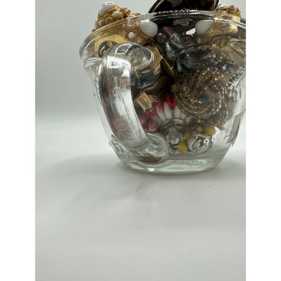 Vintage Anchor Hocking Savannah Punch Cup Jar Vintage Clip-On Earrings - Picture 4 of 5